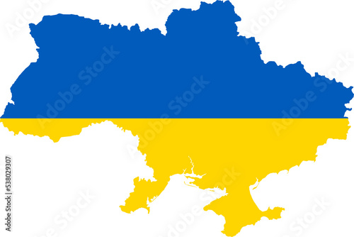 Ukraine Map Flag. Ukrainian Border Boundary Country Shape Nation National Outline Atlas Flag Sign Symbol Banner. Transparent PNG Flattened JPG Flat JPEG