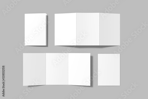 A5 Trifold Brochure Blank Mockup