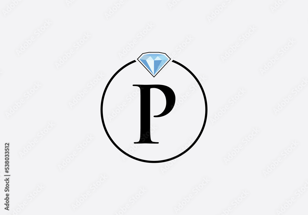 Diamond jewellery circle logo design with the letters Diamond jewellery circle logo design with the letters