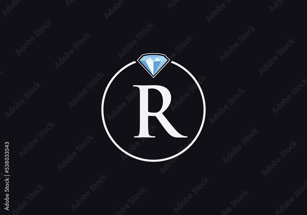 Diamond jewellery circle logo design with the letters Diamond jewellery circle logo design with the letters