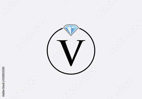 Free Download Diamond jewellery circle logo design with the letters - GFXLoad