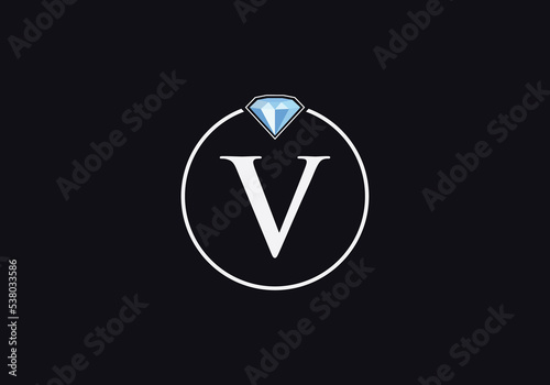 Diamond jewellery circle logo design with the letters