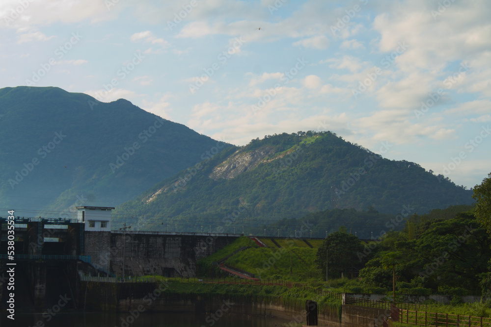 dam and the mountain
