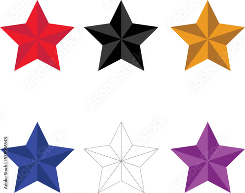 set of stars vector