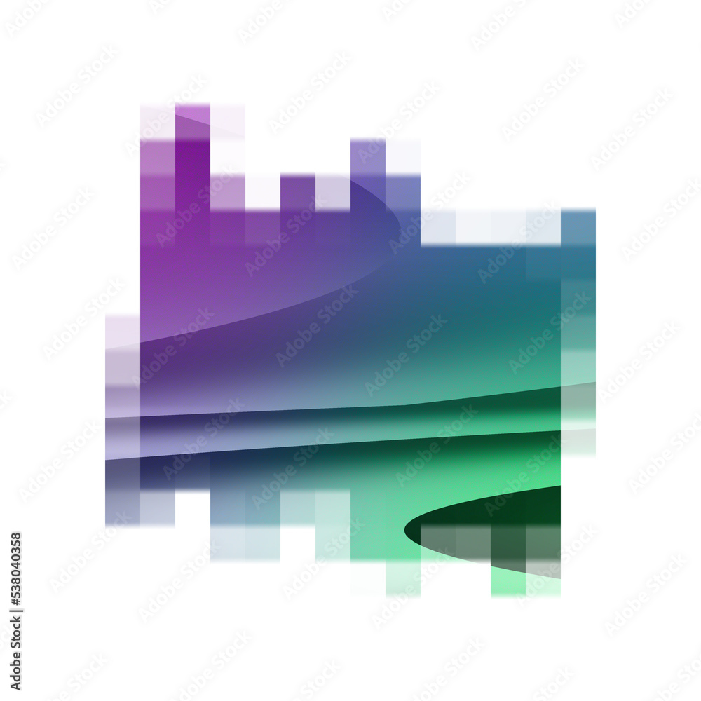 Fototapeta premium Abstract transparent glitch art texture element.