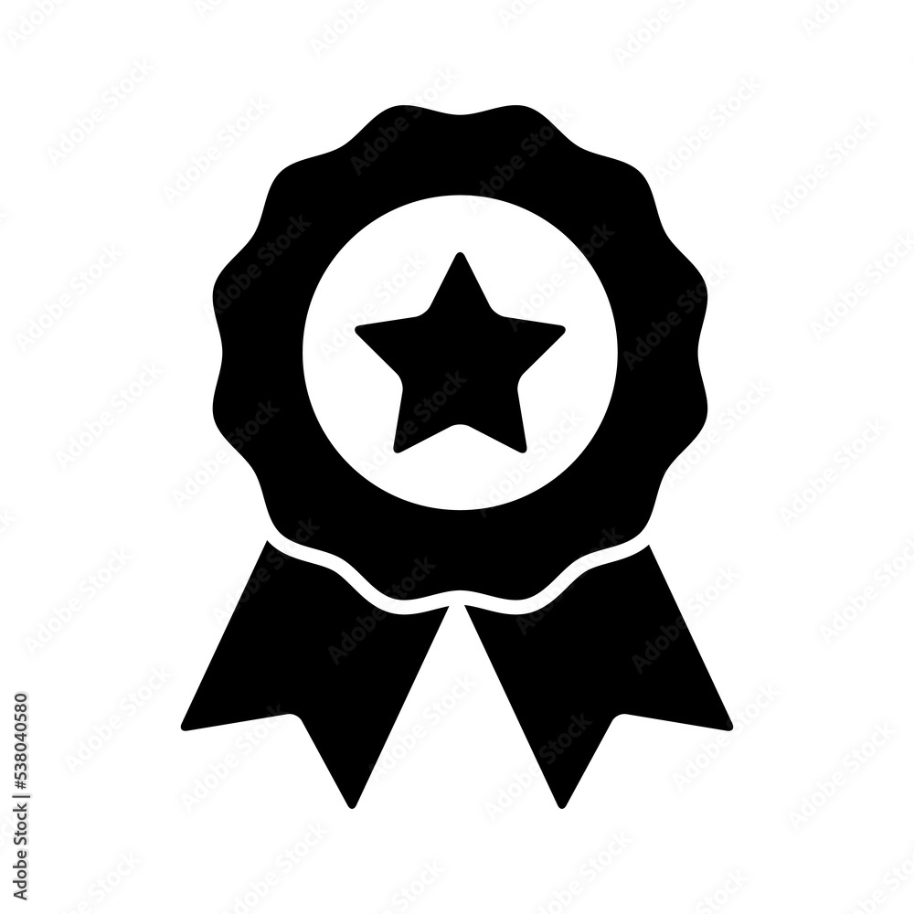 Badge Icon in Trendy Flat Style Isolated Vector Illustration. Guarantee, Medal, Award Symbol. Badge Icon in Trendy Flat Style Isolated Vector Illustration. Guarantee, Medal, Award Symbol.