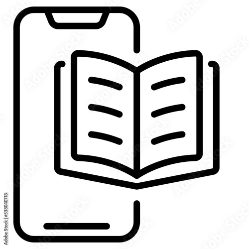 mobile e-book icon