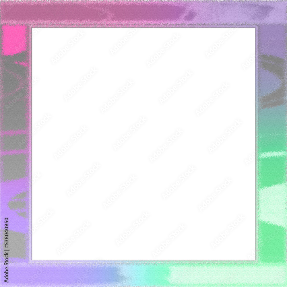 Abstract transparent glitch art border element. Abstract transparent glitch art border element.
