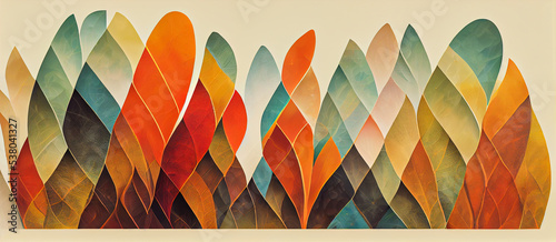 Fototapeta Naklejka Na Ścianę i Meble -  autumn abstract background with organic lines and textures on white background. Autumn floral detail and texture. Abstract floral organic wallpaper background illustration