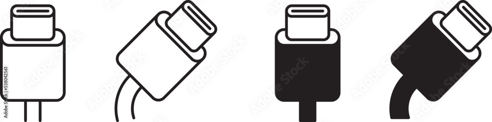 USB type C icon , vector illustration