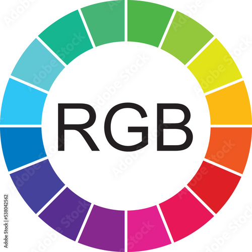 RGB led light icon , vector illustration