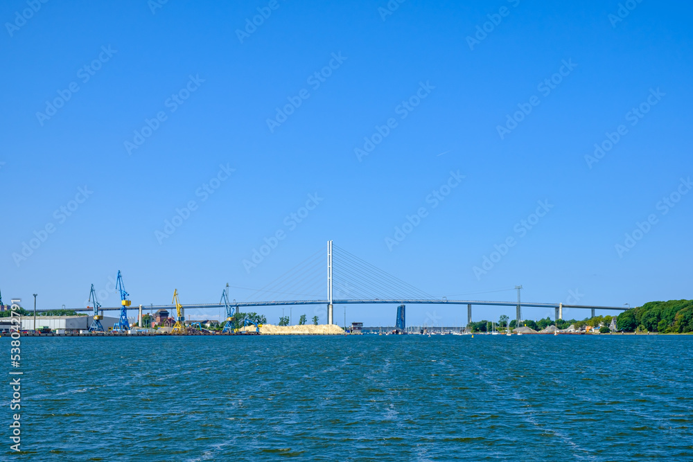 Strela Sound and Rügen Bridge, Stralsund, Mecklenburg-Western Pomerania, Germany
