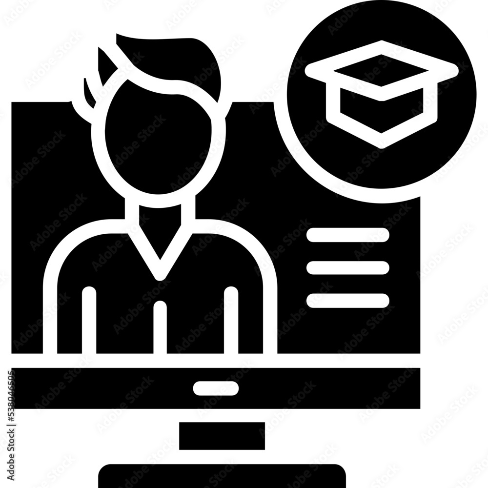 Online Learning Icon Online Learning Icon