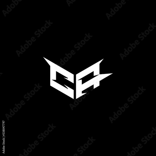 CA strong shape logo esport and gaming concept design
