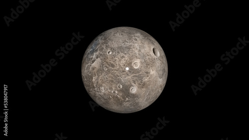 dwarf planet ceres 3d illustration
