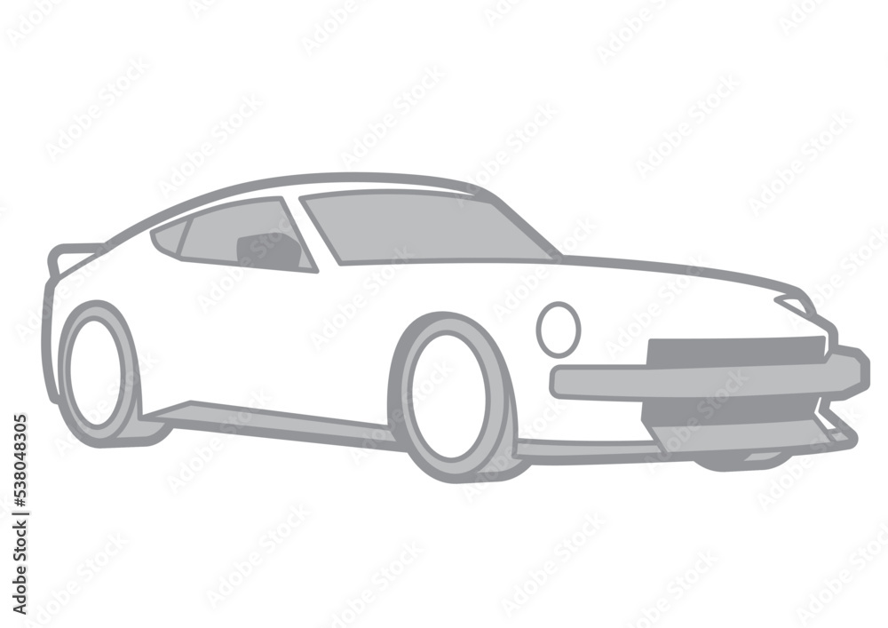 Fototapeta premium JAPANESE SPORT CAR - VECTOR ILLUSTRATOR ON BACKGROUND WHITE - SPORTCAR_T060 : 538048305