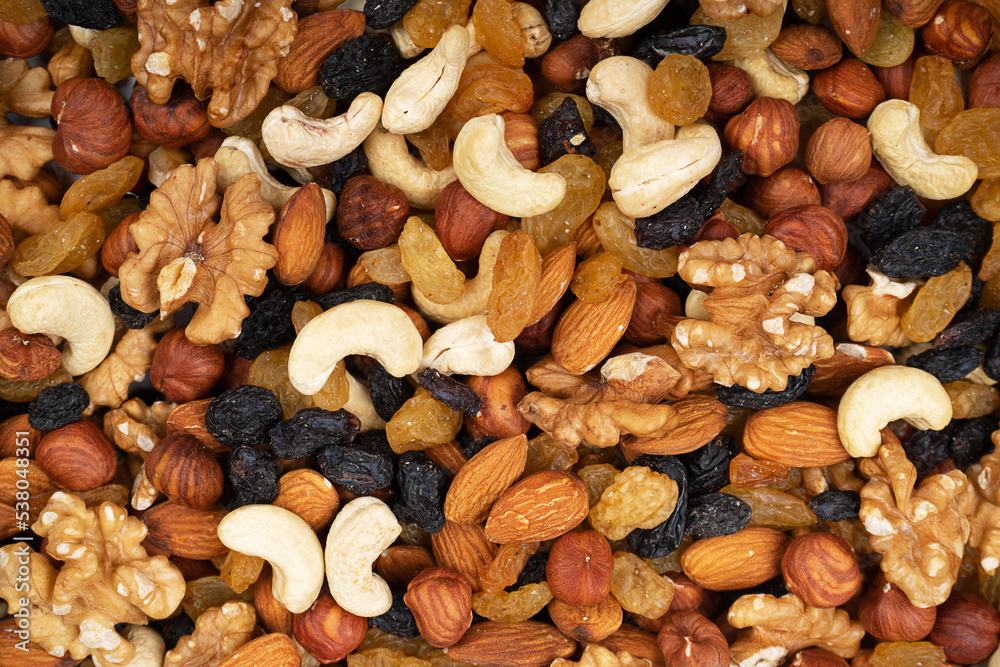 Natural background made from different kinds of nuts. Natural background made from different kinds of nuts.