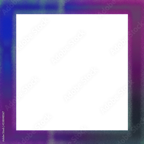 Abstract transparent glitch art border element.