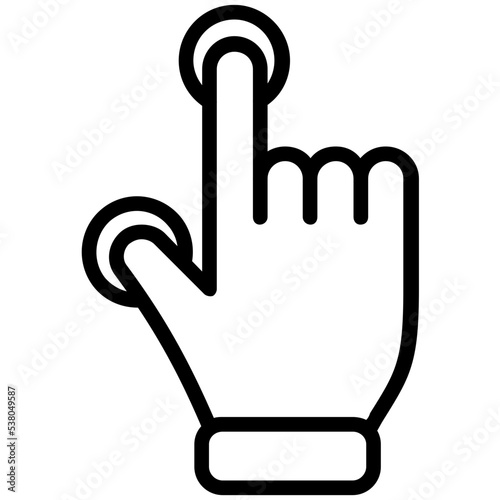 Two single tap Icon