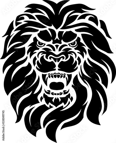 Mean Lion Head