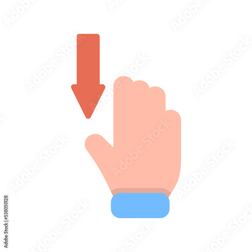 Flick Down Icon