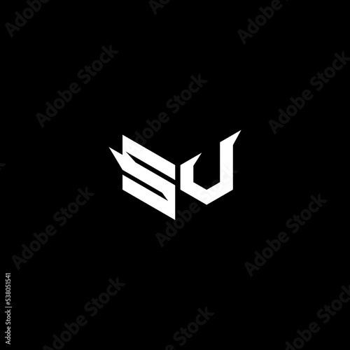 SV strong shape logo esport and gaming concept design