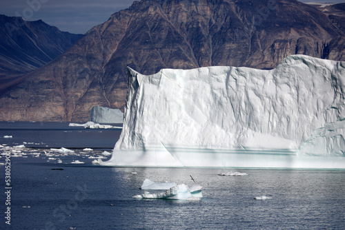 Icebergs in Uummannaq Fjord, Greenland, Denmark 