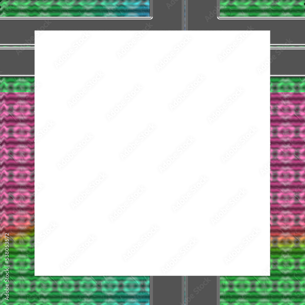 Abstract transparent glitch art border element. Abstract transparent glitch art border element.