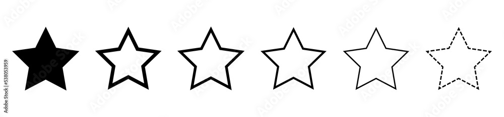 Star line icon.Sparkle star icon set. Sparkle symbols.Black star icons collection isolated on transparent background Star line icon.Sparkle star icon set. Sparkle symbols.Black star icons collection isolated on transparent background