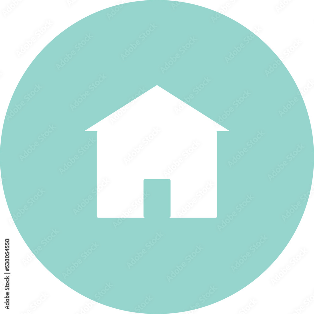 home icon button. house vector illustration on green circle background. home icon button. house vector illustration on green circle background.