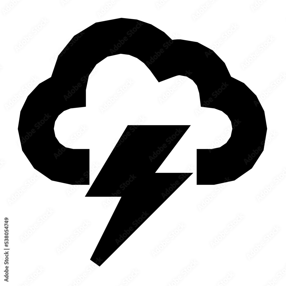 Thunderstorm Vector Icon Thunderstorm Vector Icon
