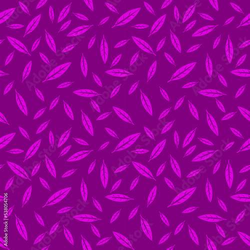 Vector,Seamless purple leaf pattern, perfect for fashion, textiles, fabrics, and more.