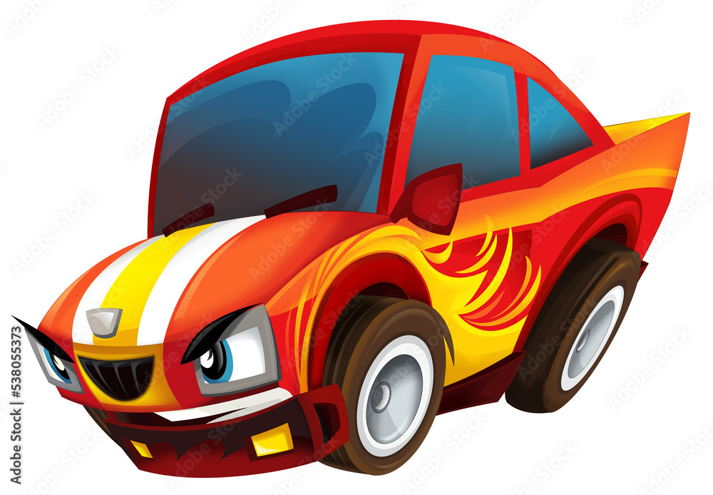 cartoon cool looking sports car isolated illustration for children cartoon cool looking sports car isolated illustration for children