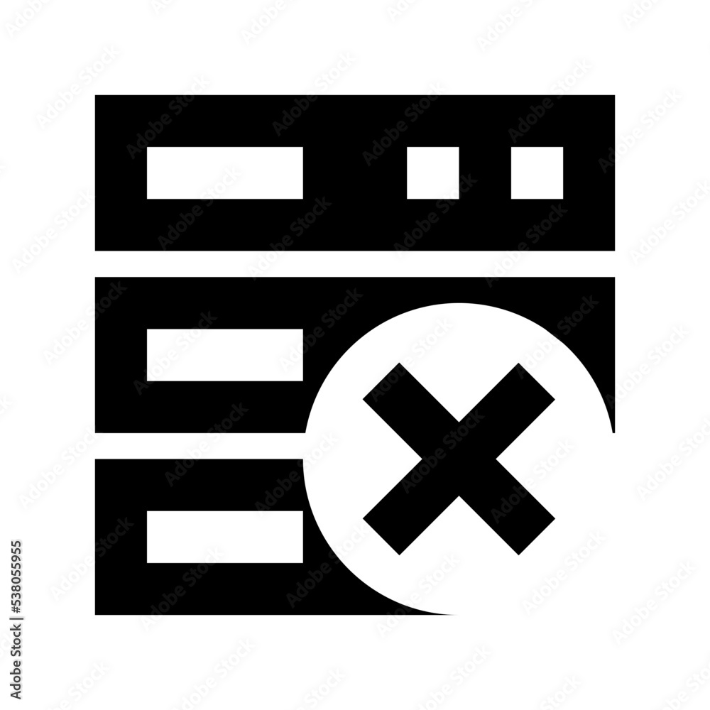 Obraz premium Database Unavailable Vector Icon 