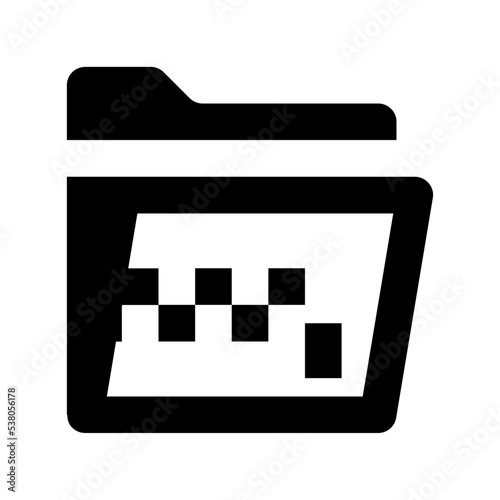 Zipped Folder Vector Icon  photo