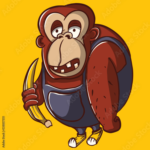 Ape caracter vector