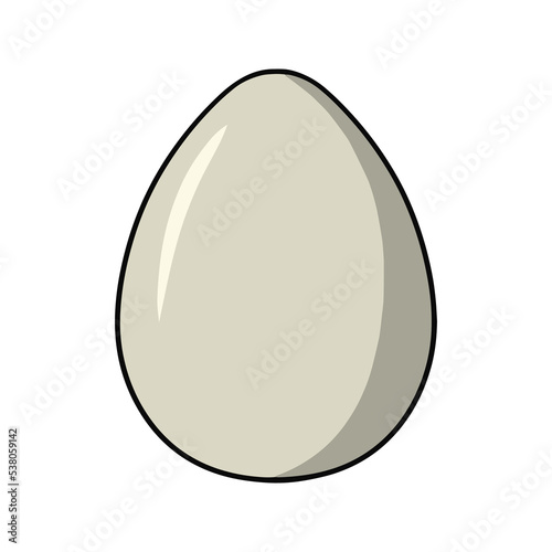 Simple chicken egg, cartoon-style vector