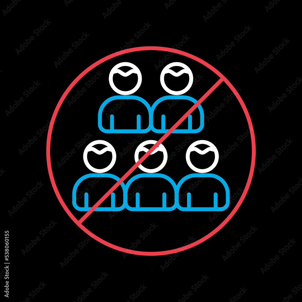 Social distancing prevention virus vector icon Social distancing prevention virus vector icon