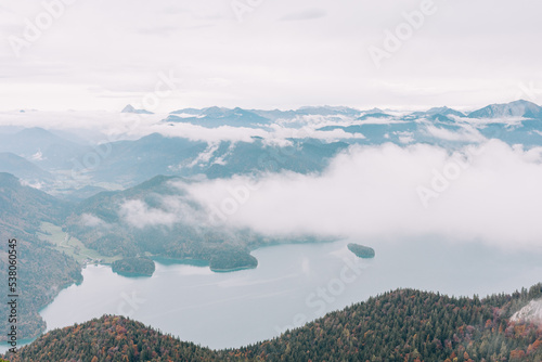View over the Walchensee, Germany
