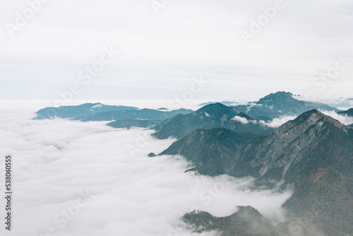 German Alps in the Clouds