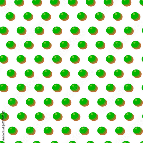 Seamless pattern in retro style with dot pattern.New Year's green balloons on a white background.