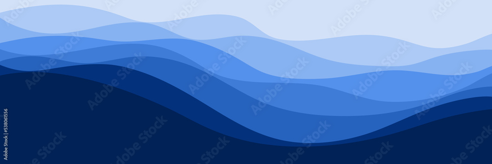 Fototapeta premium colorful landscape wave pattern design vector illustration good for wallpaper, background, backdrop, banner, ui, ux, business, and design template