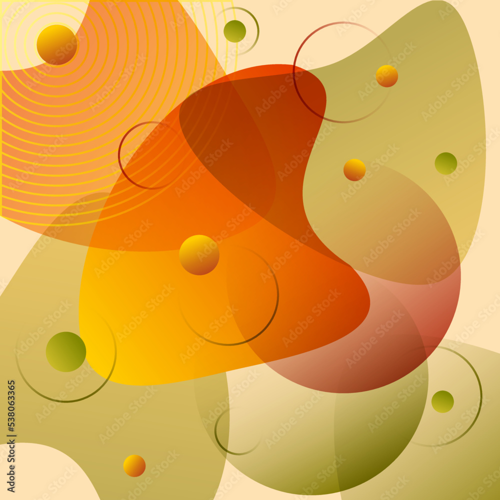 abstract background with geometry elements in autumn colors