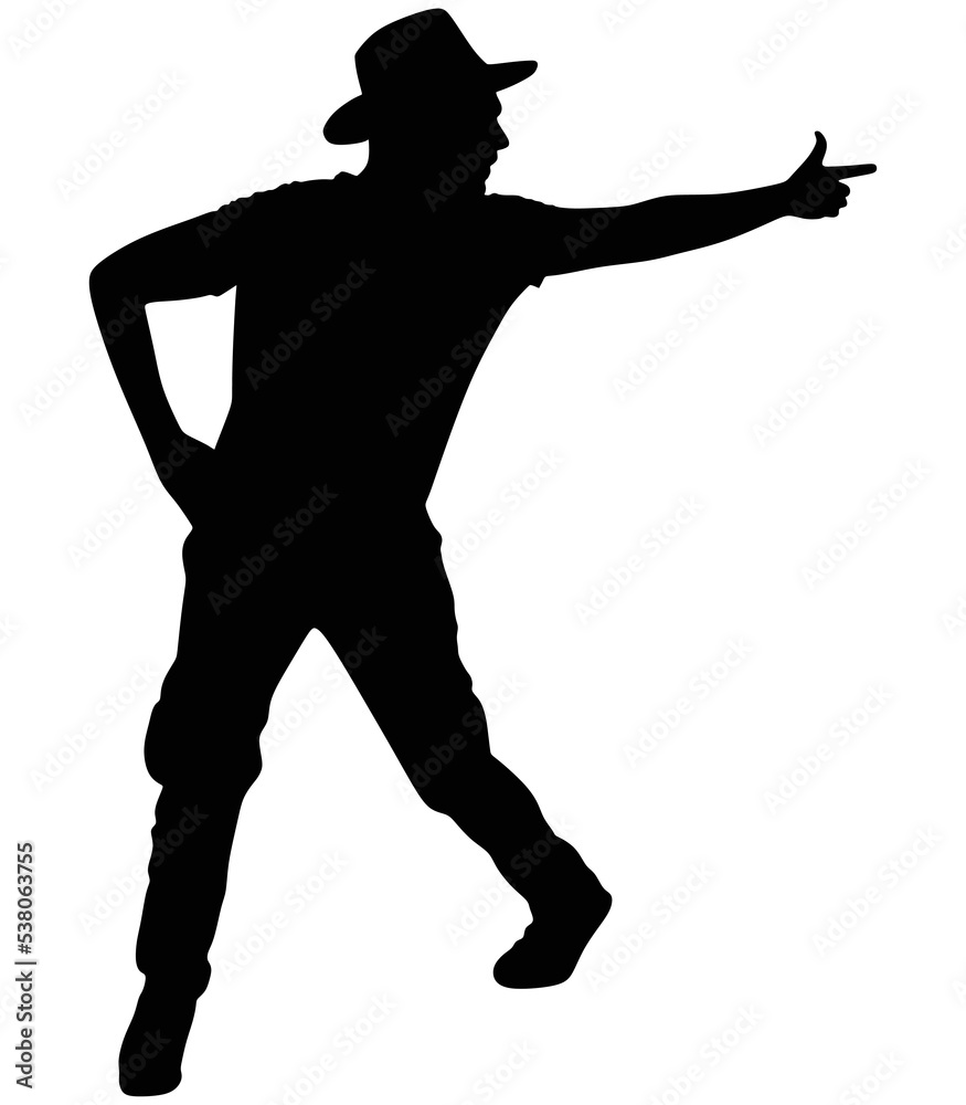 Man dancing silhouette Man dancing silhouette