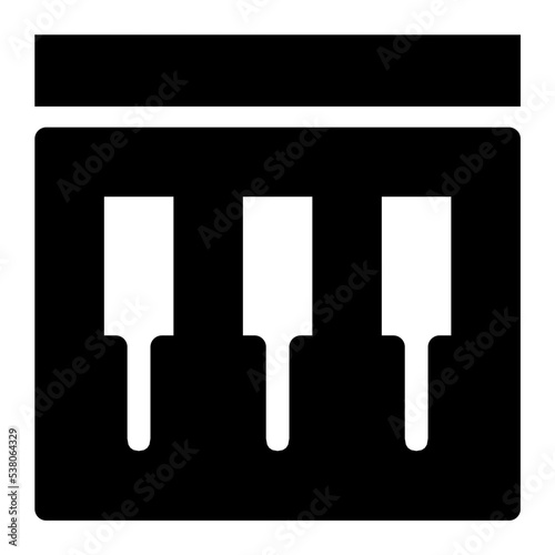 Piano Keyboard Vector Icon