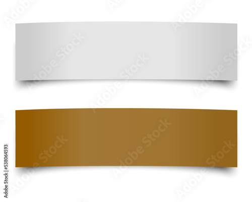 White and gold stickers square.  Blank sticky notes set