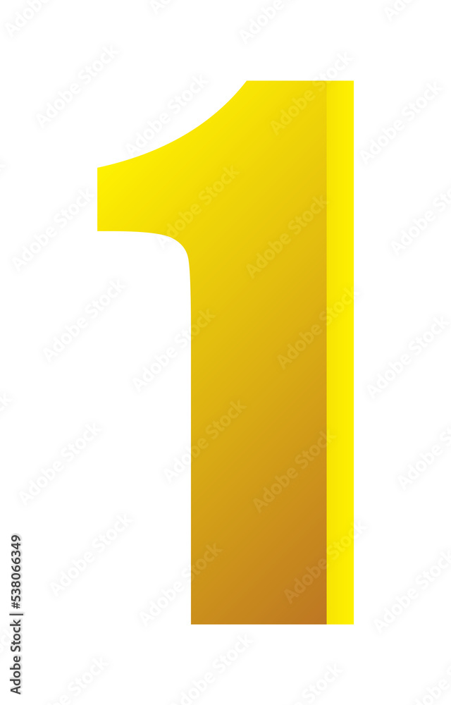 Gold one text PNG image. Gold one text PNG image.