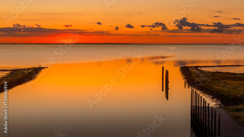 sunset over the sea