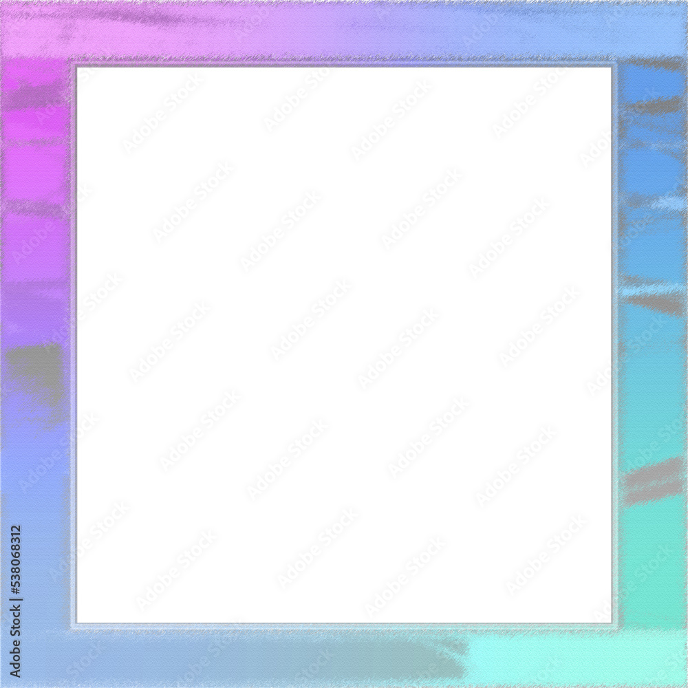 Abstract transparent glitch art border element.