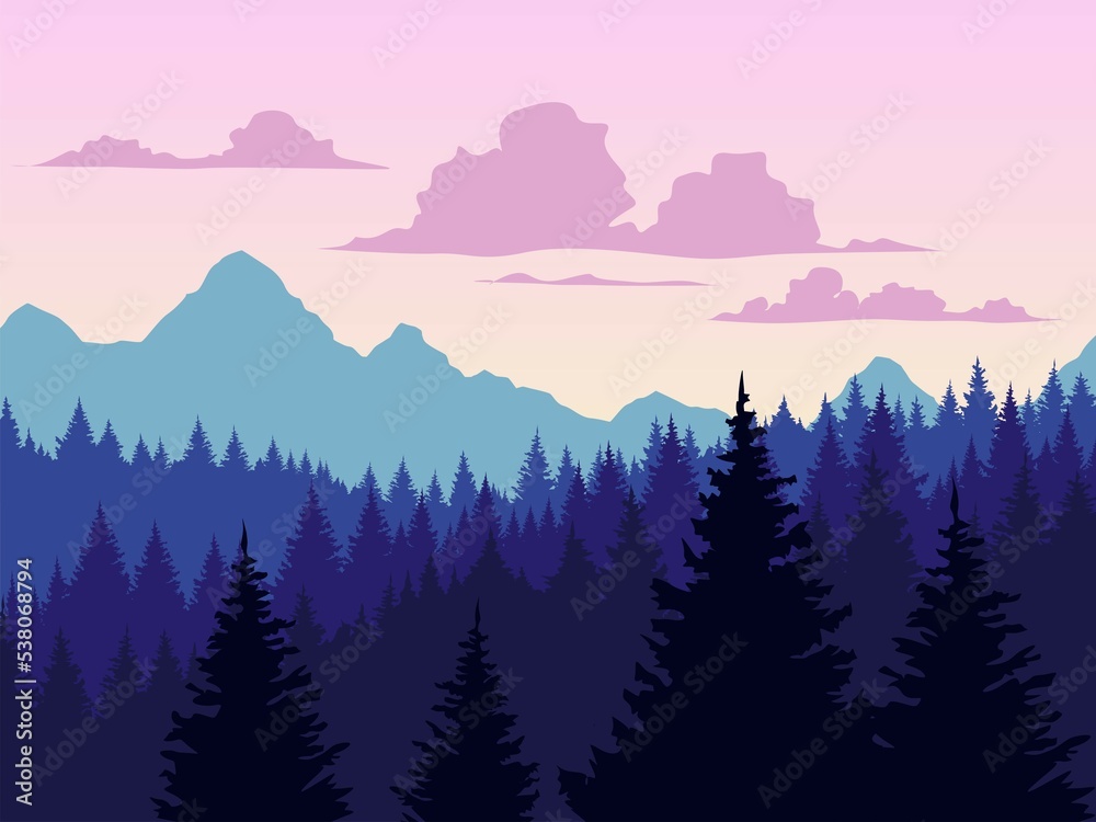 Fototapeta premium sunrise in mountains